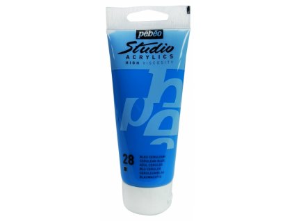 11780 akrylova barva pebeo studio acrylic 100 ml 028 modr cerulean