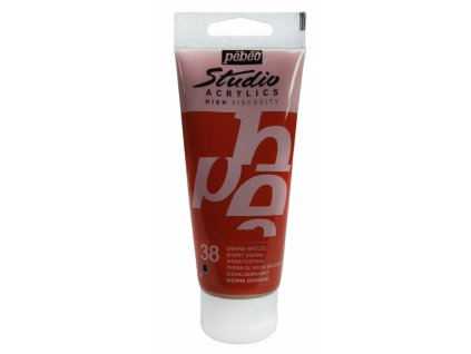 11804 akrylova barva pebeo studio acrylic 100 ml 038 sienna palena