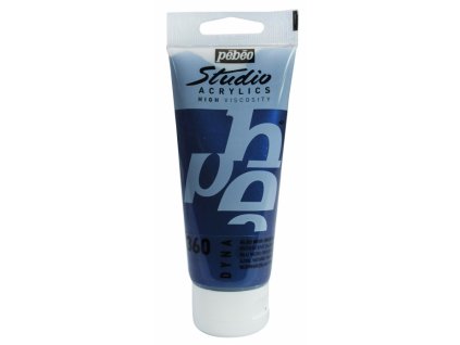11912 akrylova barva pebeo studio acrylic 100 ml 360 modrocerna iridescentni