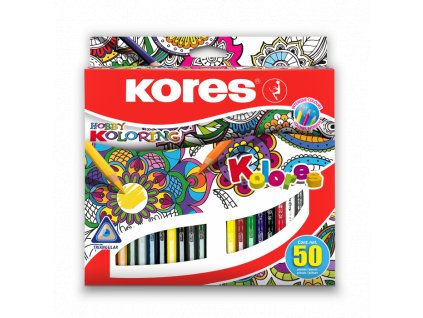 12473 1 trojhranne pastelky kores 93350 mandala 50 barev