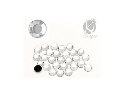 13250 nazehlovaci kaminky na textil 6mm 35ks crystal