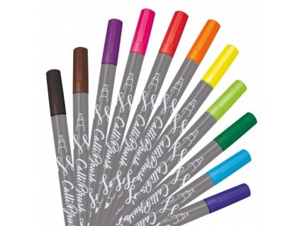 14015 1 kaligraficke popisovace calli brush set 10 barev