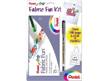 14516 voskovky na textil pentel 15 gelove pero cerne v sade
