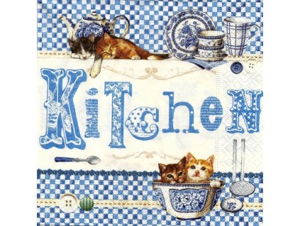14540 ubrousek trivrstvy 33x33 cm blue kitchen