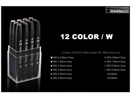 15071 1 designersky fix touch twin marker sada 12 warm gray colors