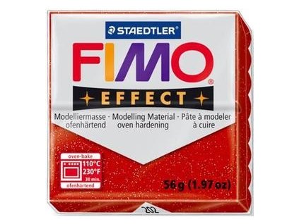 35388 fimo effect polymerova hmota 56g glitrova cervena 202