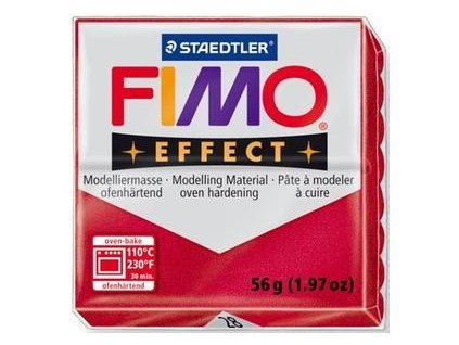 35403 fimo effect polymerova hmota 56g metalicka cervena rubinova 28