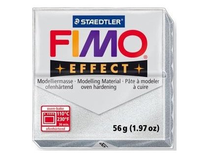 35460 fimo effect polymerova hmota 56g metalicka stribrna 81