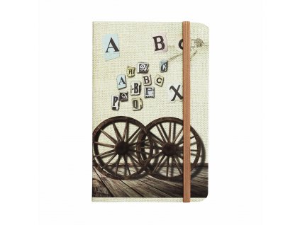 zapisnik ctvereckovany travel 14 x 9 cm design abeceda