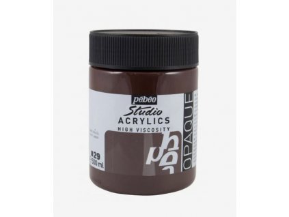 Akrylová barva Pébéo Studio Acrylic 500 ml - hnědá tmavě jantar 29