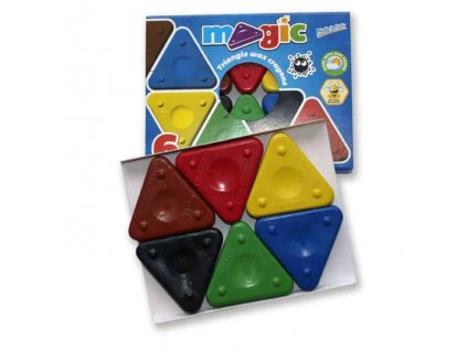 41753 voskovky trojboke magic basic sada 6ks mix barev