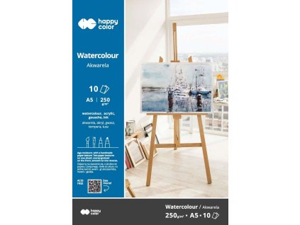Akvarelový papír Blok Happy Color Akwarel A5 250 g 10 listů