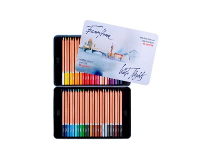 pastelky akvarelove 48 ks kov kazeta white nights nevskaya palitra