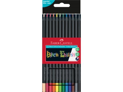 56765 pastelky trojhranne faber castell black edition 12 barev
