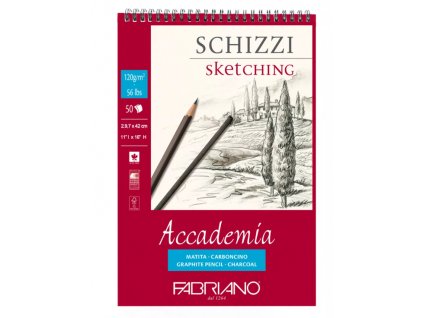 Fabriano Accademia Sketching A4 120g 50l, spirála