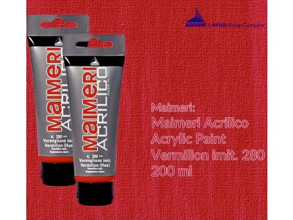 60196 akrylova barva maimeri acrilico 200 ml cerven rumelka imitace 280