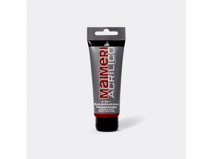 Akrylová barva Maimeri Acrilico 200 ml - Červená permanentní tmavá 253
