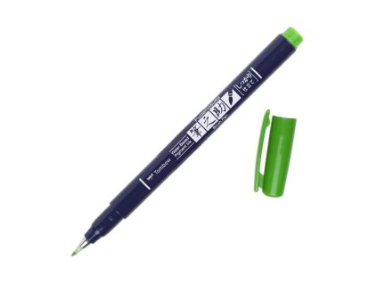 Štětcový popisovač Tombow Fudenosuke Hard – zelený