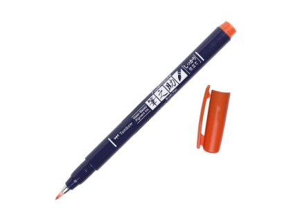 Štětcový popisovač Tombow Fudenosuke Hard – oranžový