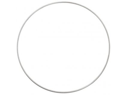 Kovový kruh na lapač snů 20 cm, stříbrný