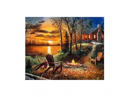68859 diamantovy obraz 30x40cm srub u jezera