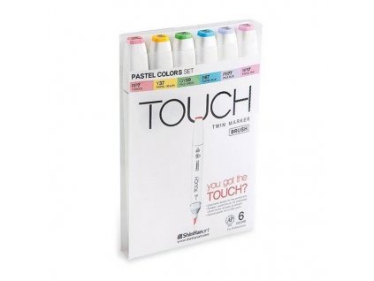 touch twin brush marker 6ks pastelove