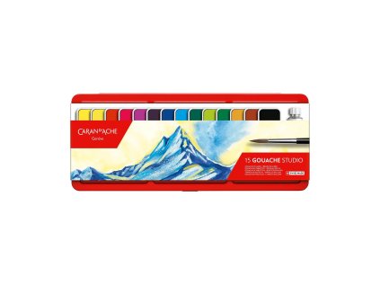 f boite 15 tablettes de peinture gouache studio caran d ache detail0 0 2