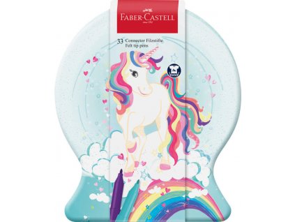70064 7 faber castell detske fixy connector 33 barev motiv jednorozec