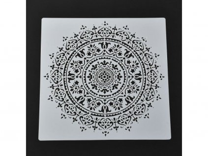 Z007 21a sablona plastova 30x30cm mandala