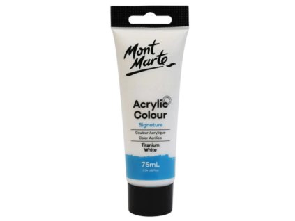 71221 1 mont marte akrylova barva 75ml titanova bila tuba