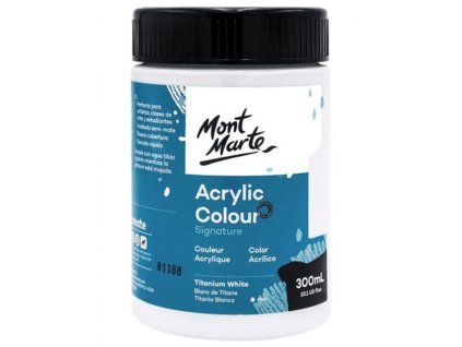 Mont Marte Akrylová barva 300 ml - běloba titanová