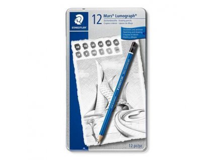 STAEDTLER Grafitové tužky Mars Lumograph, 12 tvrdostí, šestihranné, umělecké