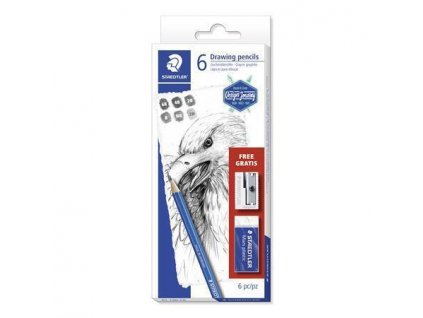 71718 staedtler grafitove tuzky design journey lumograph 6 tvrdosti pryz orezavatko
