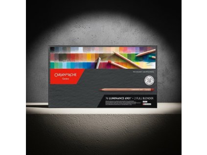 Caran D'ache Luminance 76 barev + 2 blendery - umělecké pigmentové pastelky