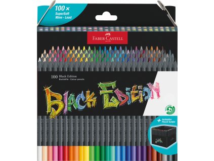 116411 Pastelka Black Edition, papírová krabička 100 ks Office PNG Transparent 150dpi 85930 (1)