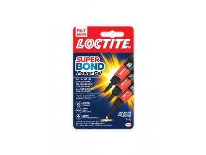 Vteřinové lepidlo "Loctite Super Bond POWER Gél Mini Trio", 3x1 g, HENKEL