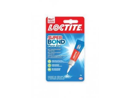 Vteřinové lepidlo "Loctite Super Bond Pure Gel", gel, 3 g, HENKEL