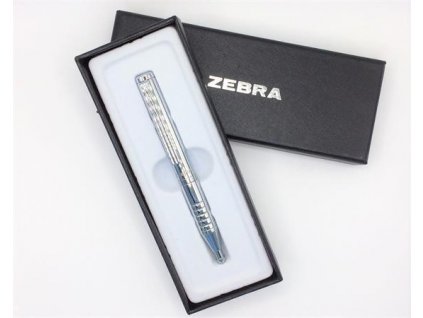 ZEBRA  Teleskopické kuličkové pero SL-F1, modrá, náplň 0,24 mm, kovové, lesklé stříbrné tělo