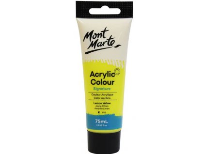 Mont Marte akrylová barva,75ml, citronově žlutá (Lemon Yellow),tuba