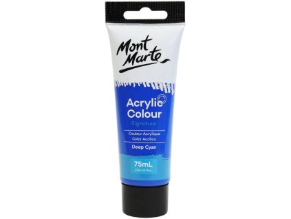 72624 mont marte akrylova barva 75ml tm modra deep cyan blue tuba