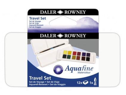 Daler Rowney Akvarelové barvy Aquafine, sada 12 barev