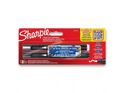 Sharpie 2201181 akrylové popisovače 2 ks bílý + černý