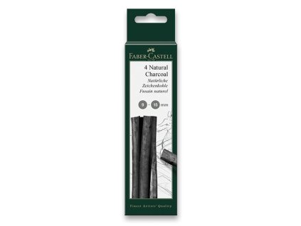 Faber-Castell přírodní uhel Pitt Monochrome, 4 ks, 9-15 mm