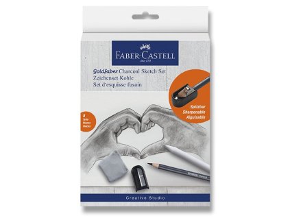 Faber Castell Goldfaber Charcoal set, grafická sada uhlů, 8 ks