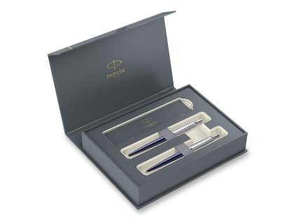 Kuličkové pero a mikrotužka Parker Jotter Royal Blue + chrom v dárkové kazetě