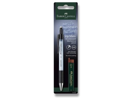 Automatická mikrotužka Faber-Castell GRIP Matic 0,5 mm sky Blue + tuhy, blistr