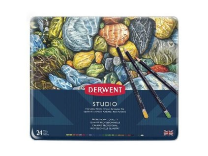 Derwent Studio – sada 24 pastelových tužek pro detailní kresbu