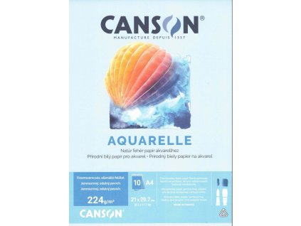 Akvarelový blok Canson A4 – 224 g/m², 10 listů