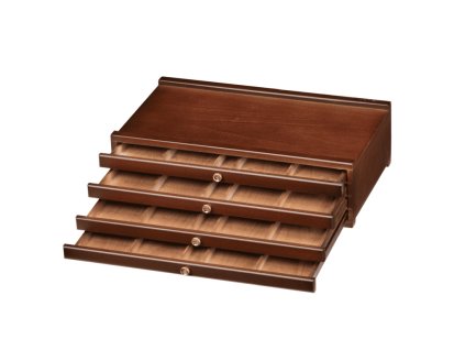 Meeden dřevěný organizér na výtvarné potřeby, 4 zásuvky, povrchová úprava ořech