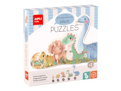 20124_APLI Edukační puzzle Dinosauři – progresivní sada 5 motivů